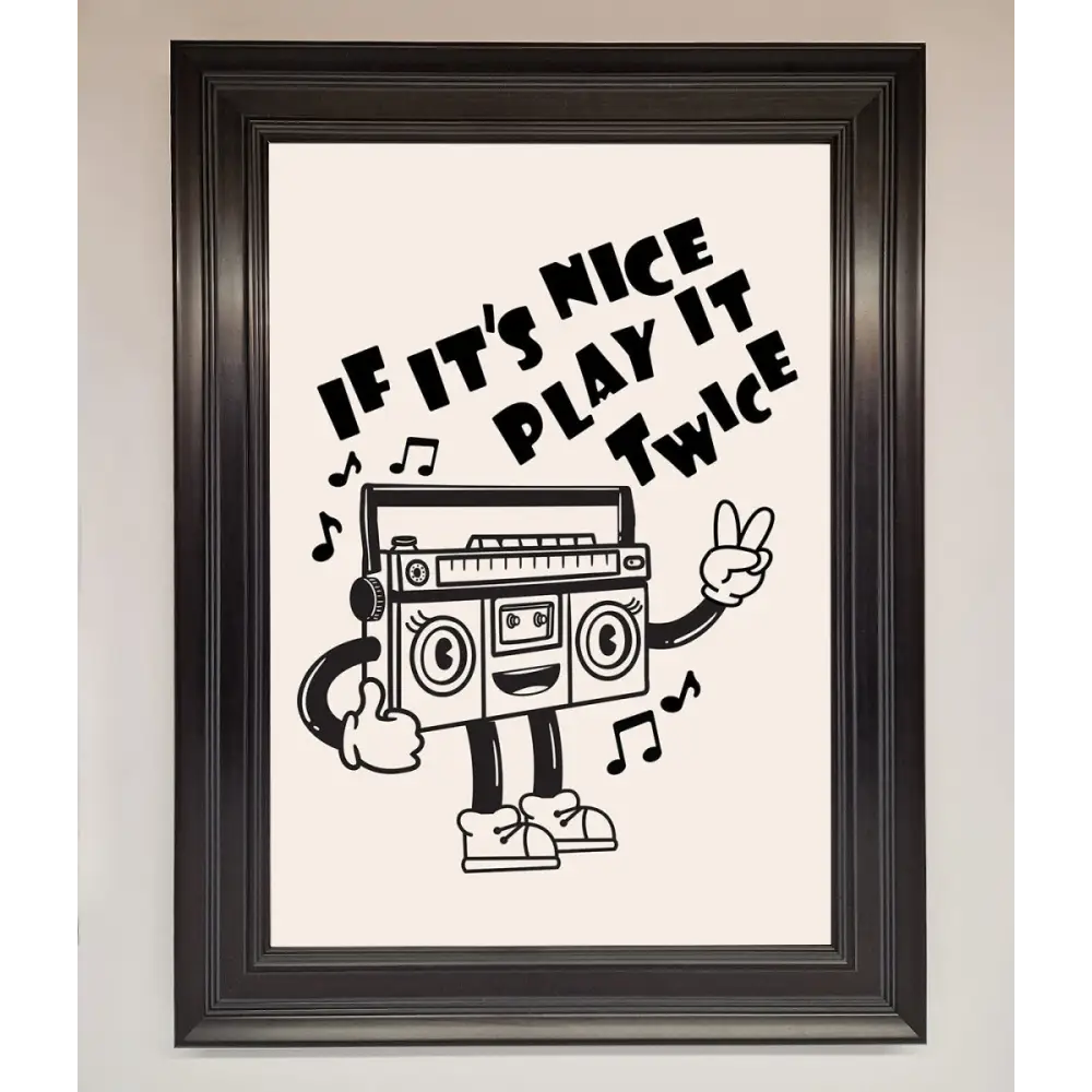 Play Twice Framed Wall Art - A3 (29.7 x 42 cm) / Matt Black - Framed Print