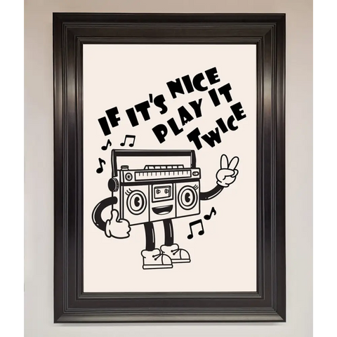 Play Twice Framed Wall Art - A3 (29.7 x 42 cm) / Matt Black - Framed Print