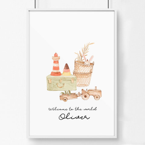 Playroom decor ideas | wall art print for baby boy room