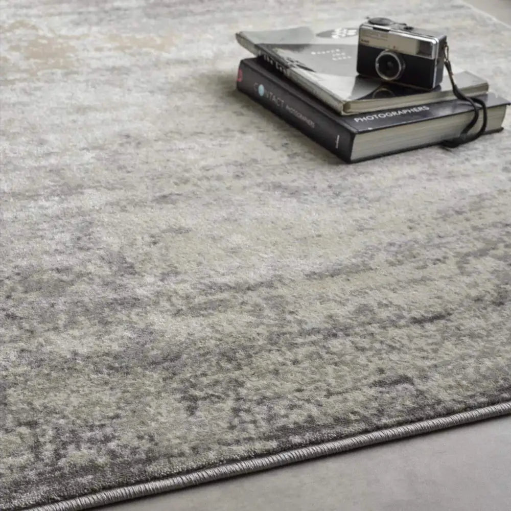 Poetic Grey Abstract Rug - Rugs