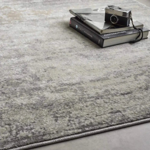 Poetic Grey Abstract Rug - Rugs