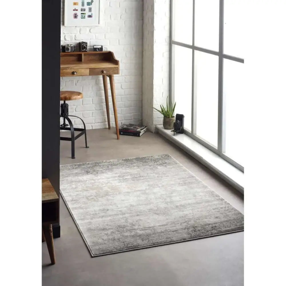Poetic Grey Abstract Rug - Rugs