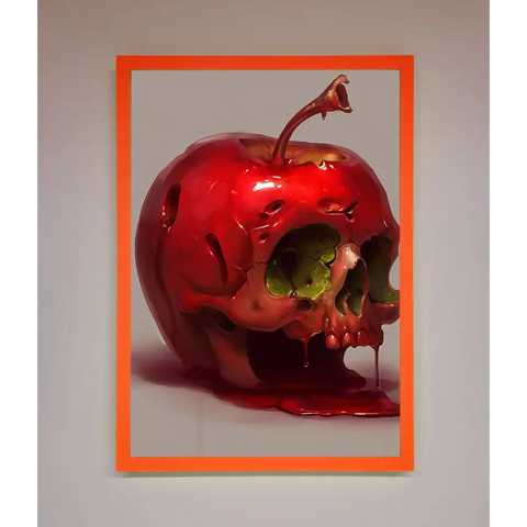Poison Apple Framed Poster - A3 (29.7 x 42 cm) / Neon Orange - Framed Print