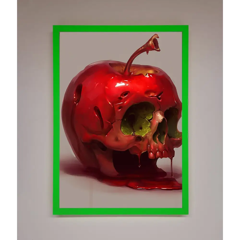Poison Apple Framed Poster - B0 (100 x 141 cm) / Neon Dark Green - Framed Print