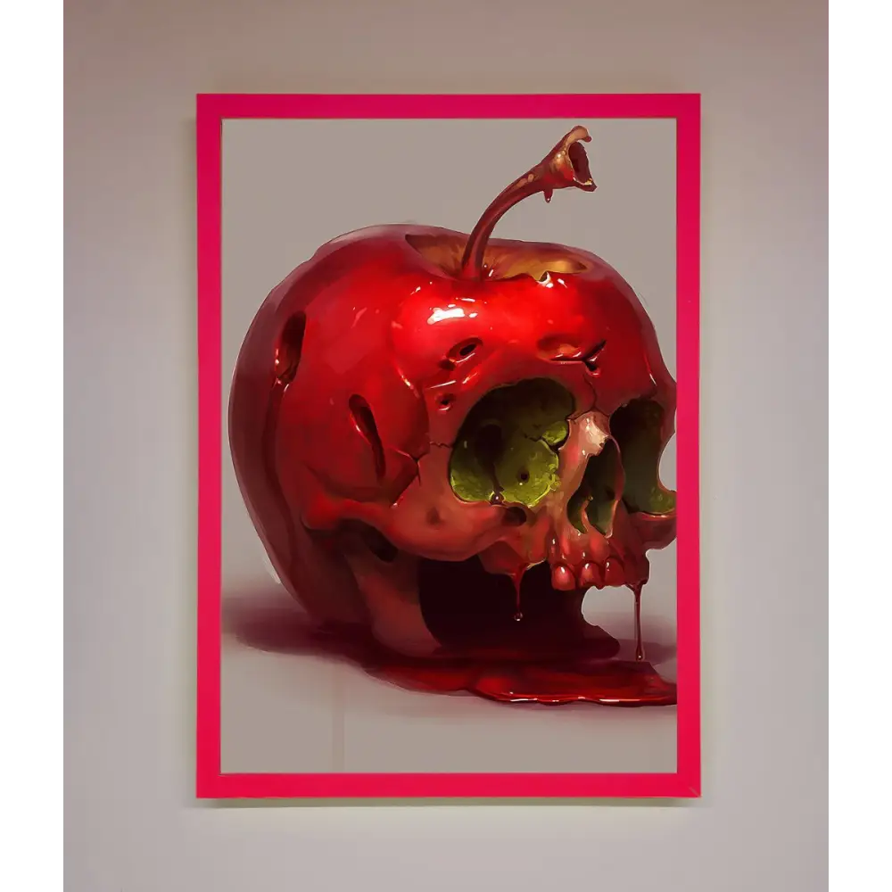 Poison Apple Framed Poster - B0 (100 x 141 cm) / Neon Pink - Framed Print