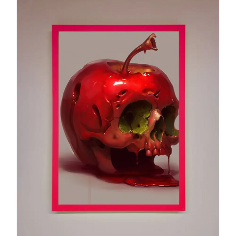 Poison Apple Framed Poster - B0 (100 x 141 cm) / Neon Pink - Framed Print