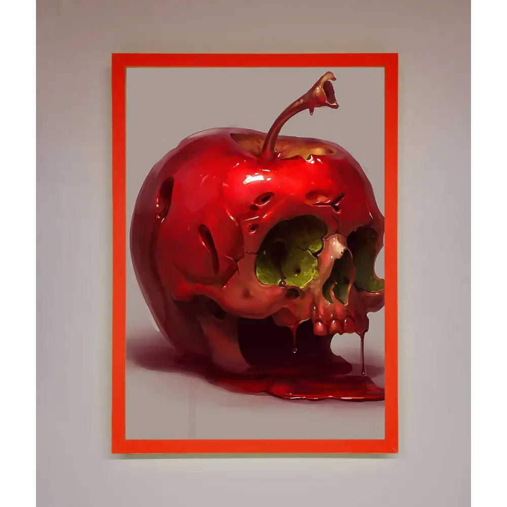 Poison Apple Framed Poster - B0 (100 x 141 cm) / Neon Red - Framed Print