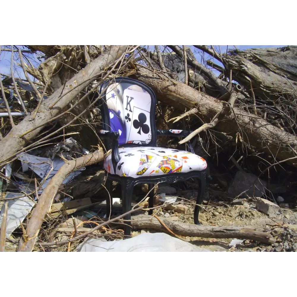 Poker Carver Arm Chair - Black - Carver Chair