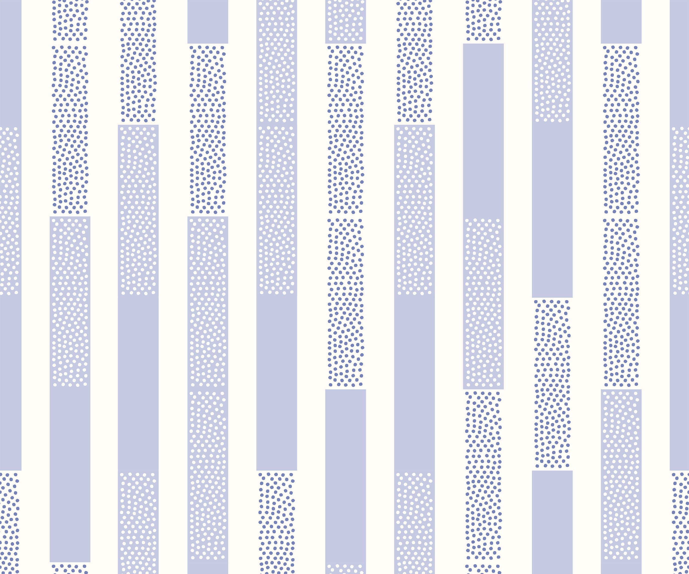 Polka fabric with lavender and white vertical stripes featuring a dotted texture pattern