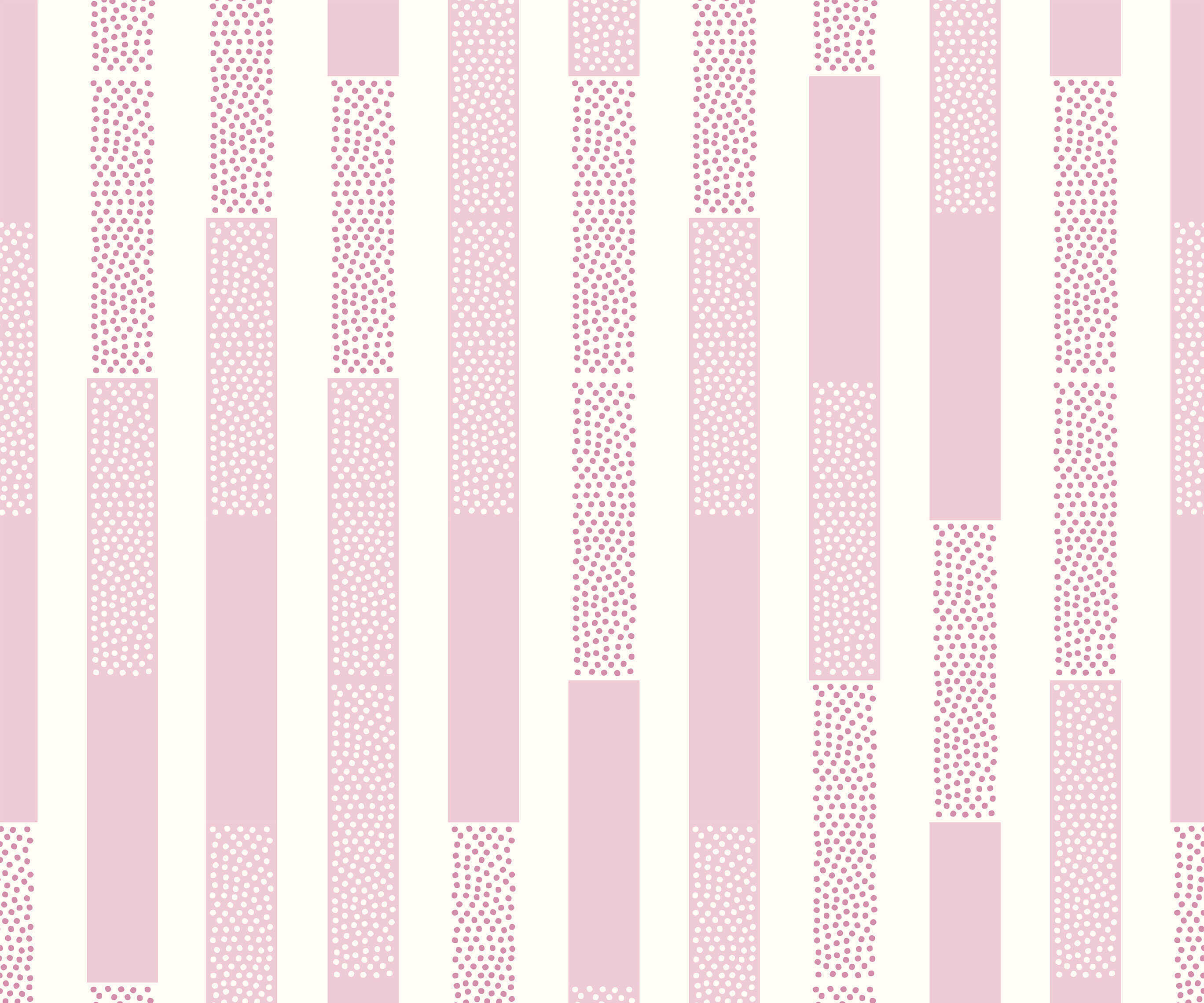 Polka fabric with pastel pink and white vertical stripes featuring a subtle dotted texture perfect for decor