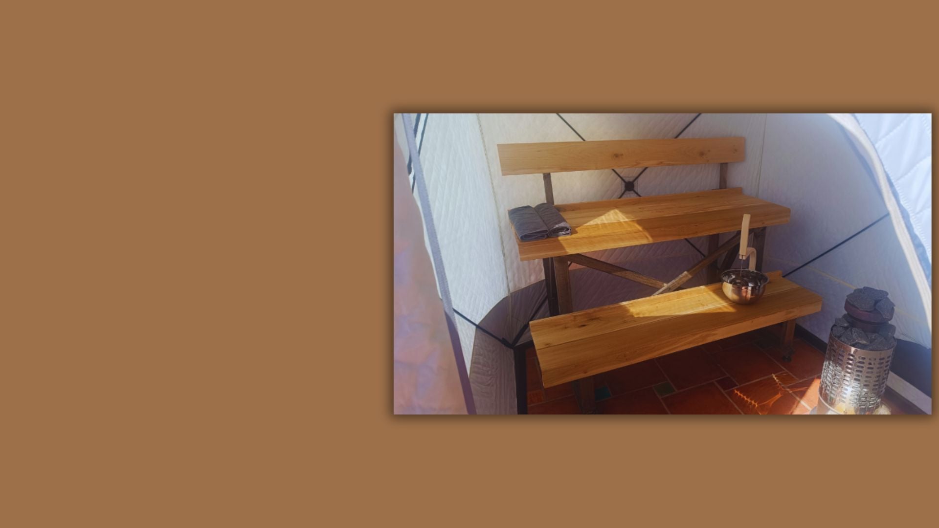 Ember Complete — Portable Gas Sauna Tent with Cedar Bench