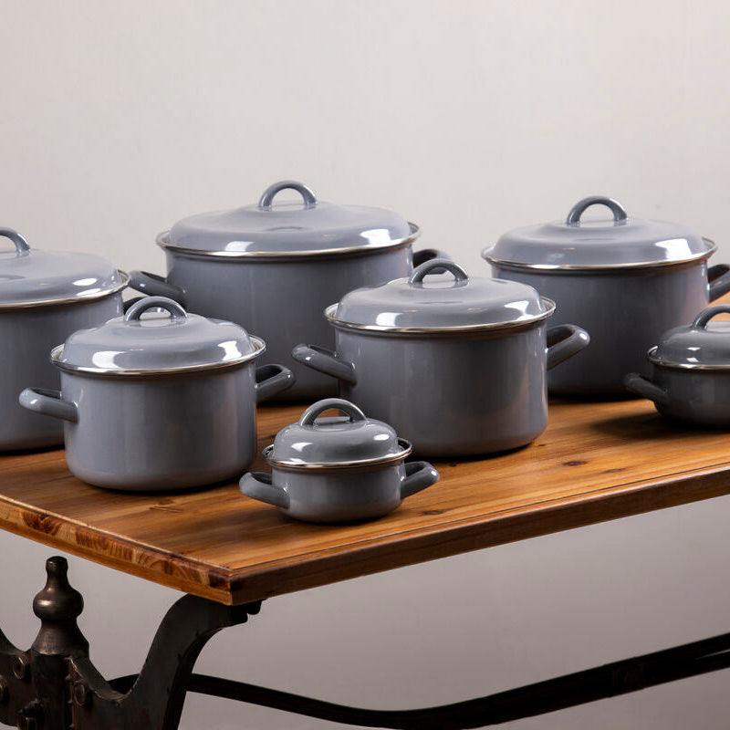 Porter Grey Enamel 20cm Casserole Dish