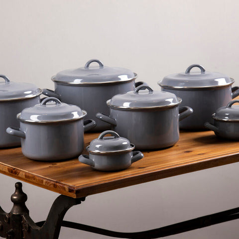 Porter Grey Enamel 20cm Casserole Dish