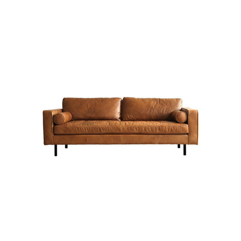 Fuller Brown Three Seater Corner Sofa, Real Leather