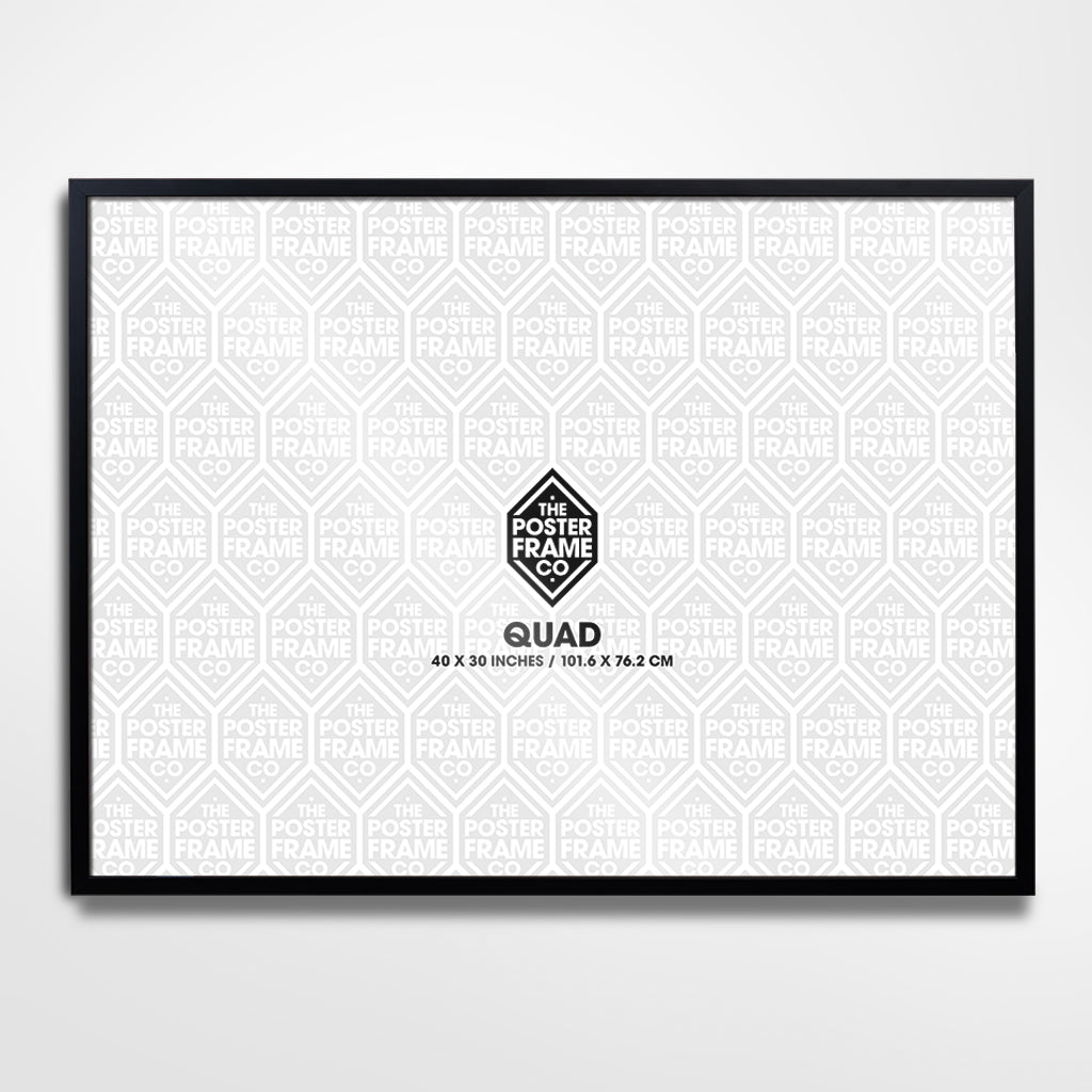 Quad (30x40 Inch) Premium Poster Frame - Black
