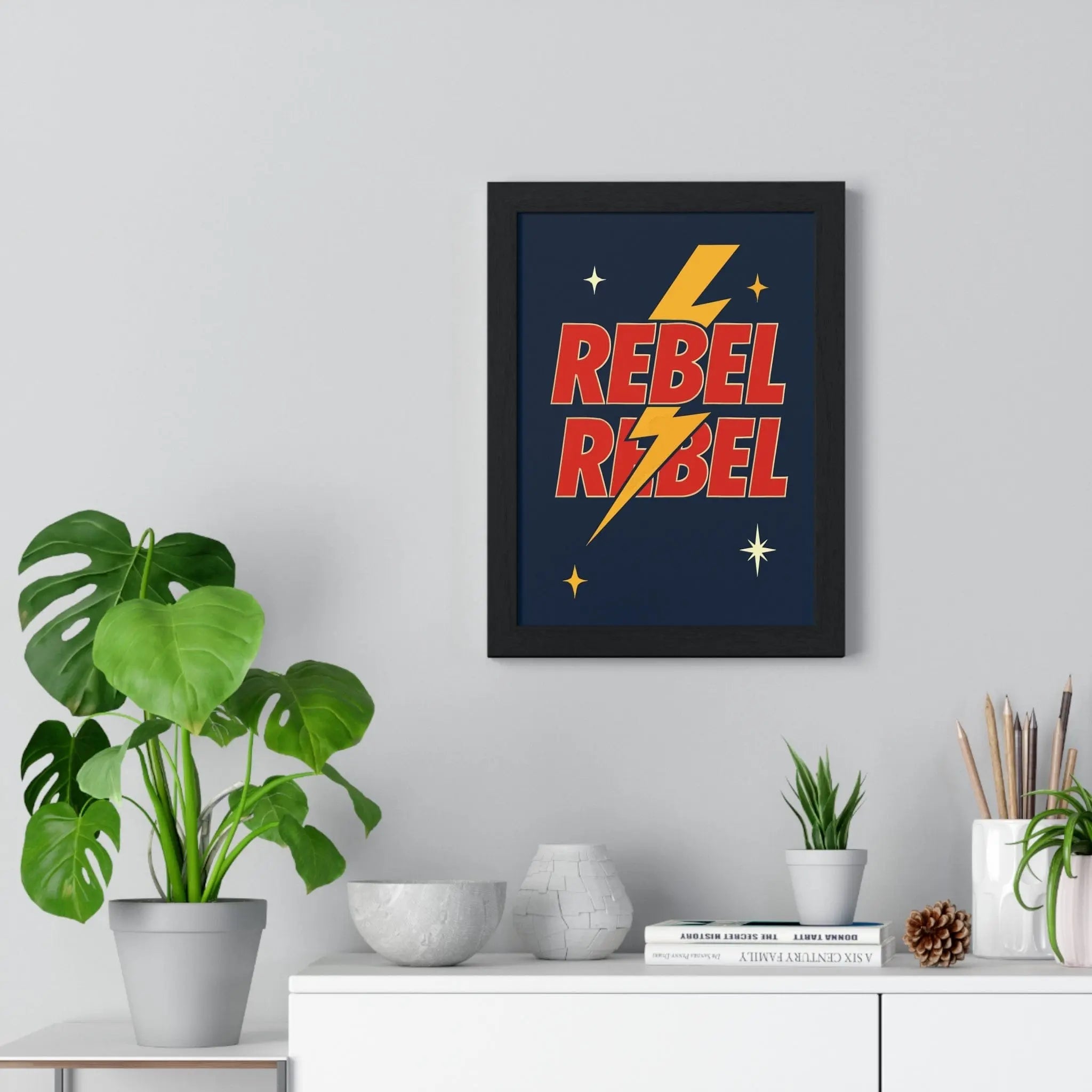 Rebel Rebel Poster | David Bowie Inspired Lyric Wall Art Print