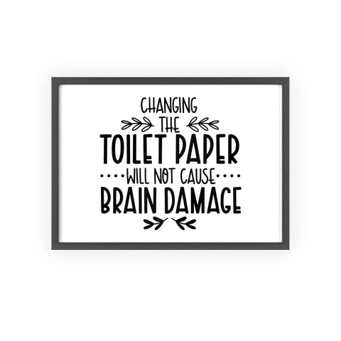 Funny Toilet Paper Bathroom Print – Changing Roll Joke