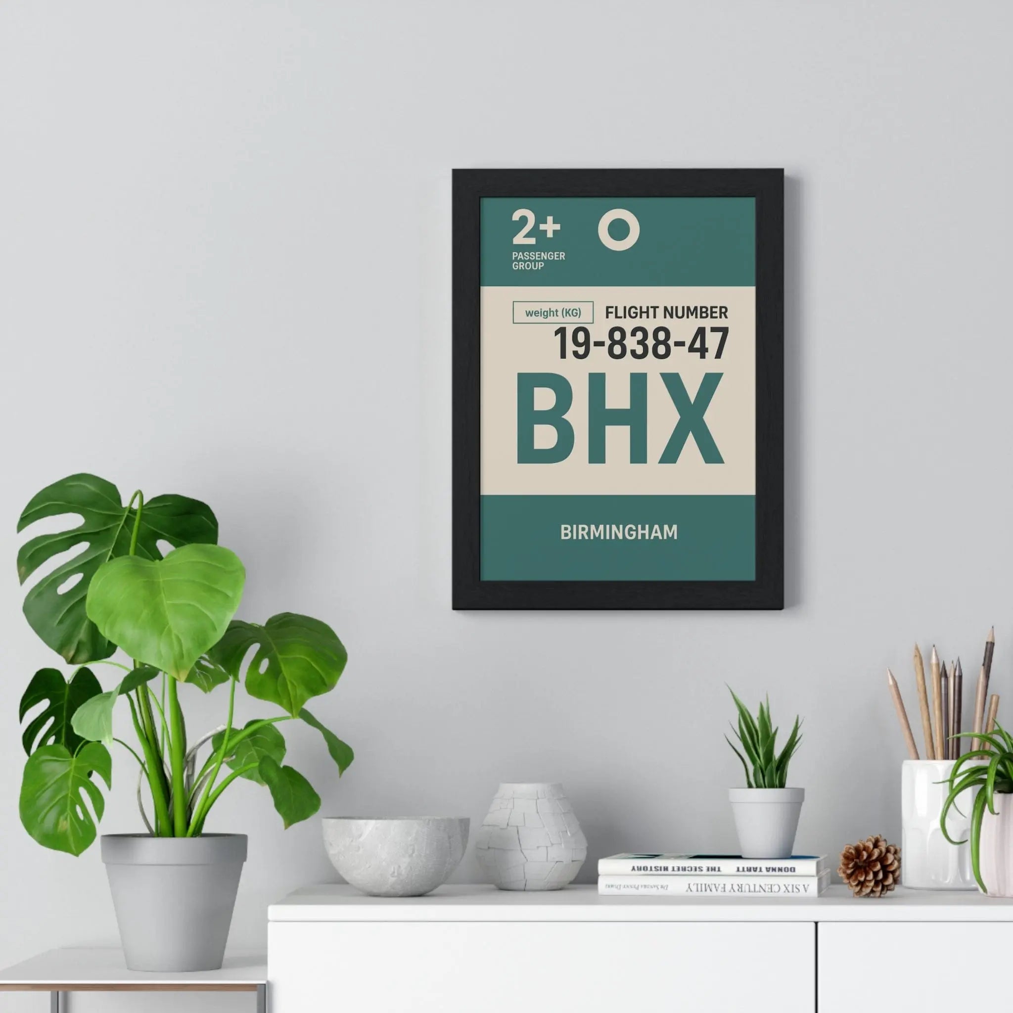 Birmingham Boarding Pass Poster – Minimal Travel Print