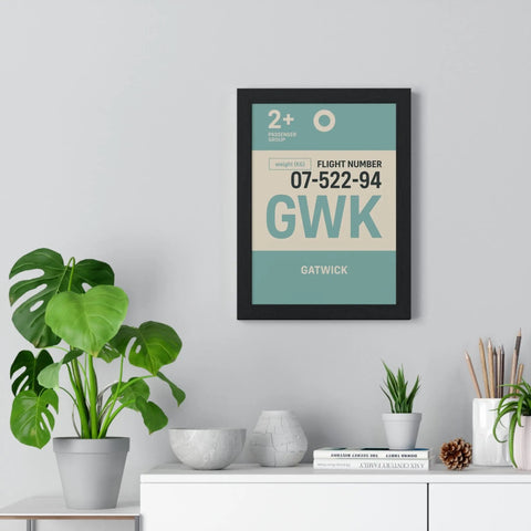Gatwick Boarding Pass Poster – Minimalist Travel Print