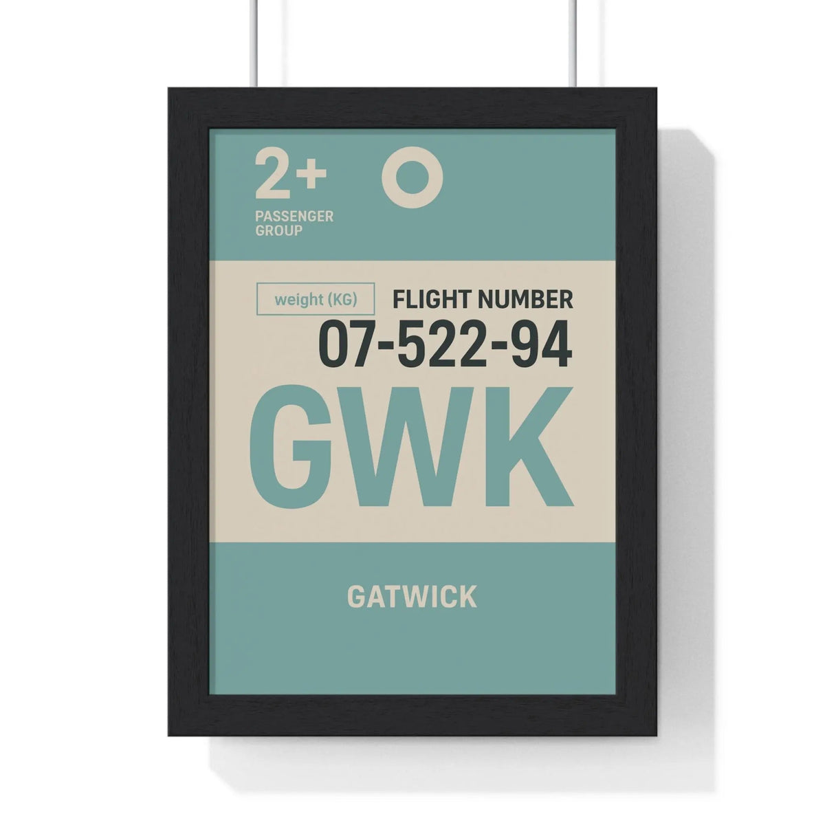 Gatwick Boarding Pass Poster – Minimalist Travel Print