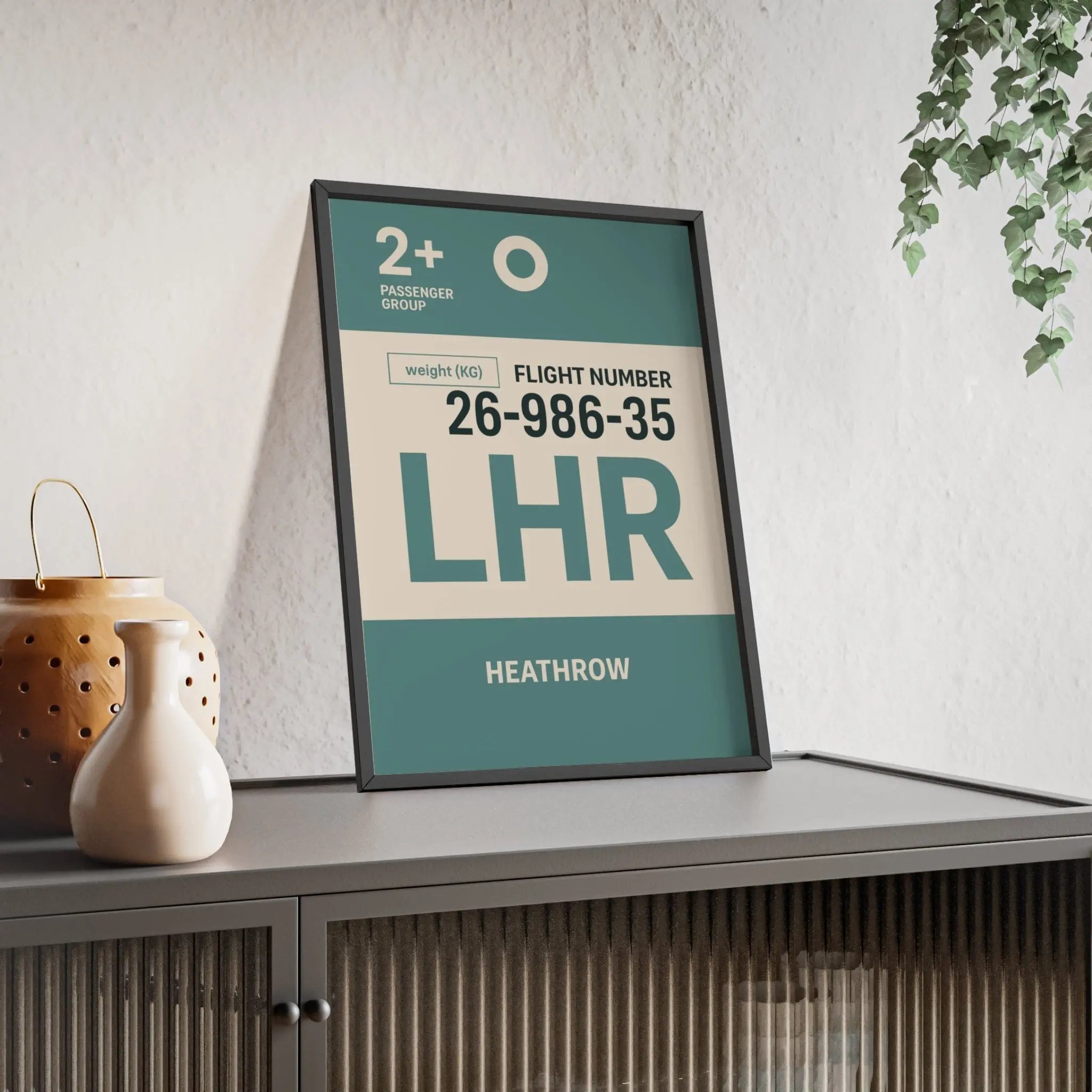 Heathrow Boarding Pass Poster – Minimalist Travel Print