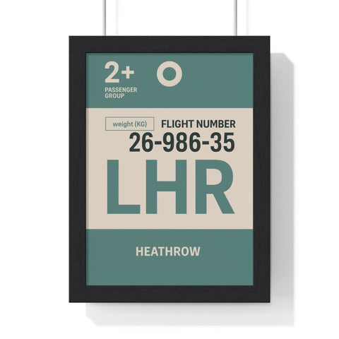 Heathrow Boarding Pass Poster – Minimalist Travel Print