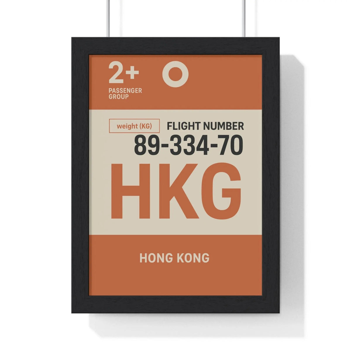 Hong Kong Boarding Pass Poster – HKG Travel Print