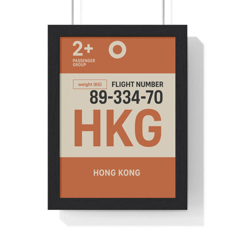 Hong Kong Boarding Pass Poster – HKG Travel Print