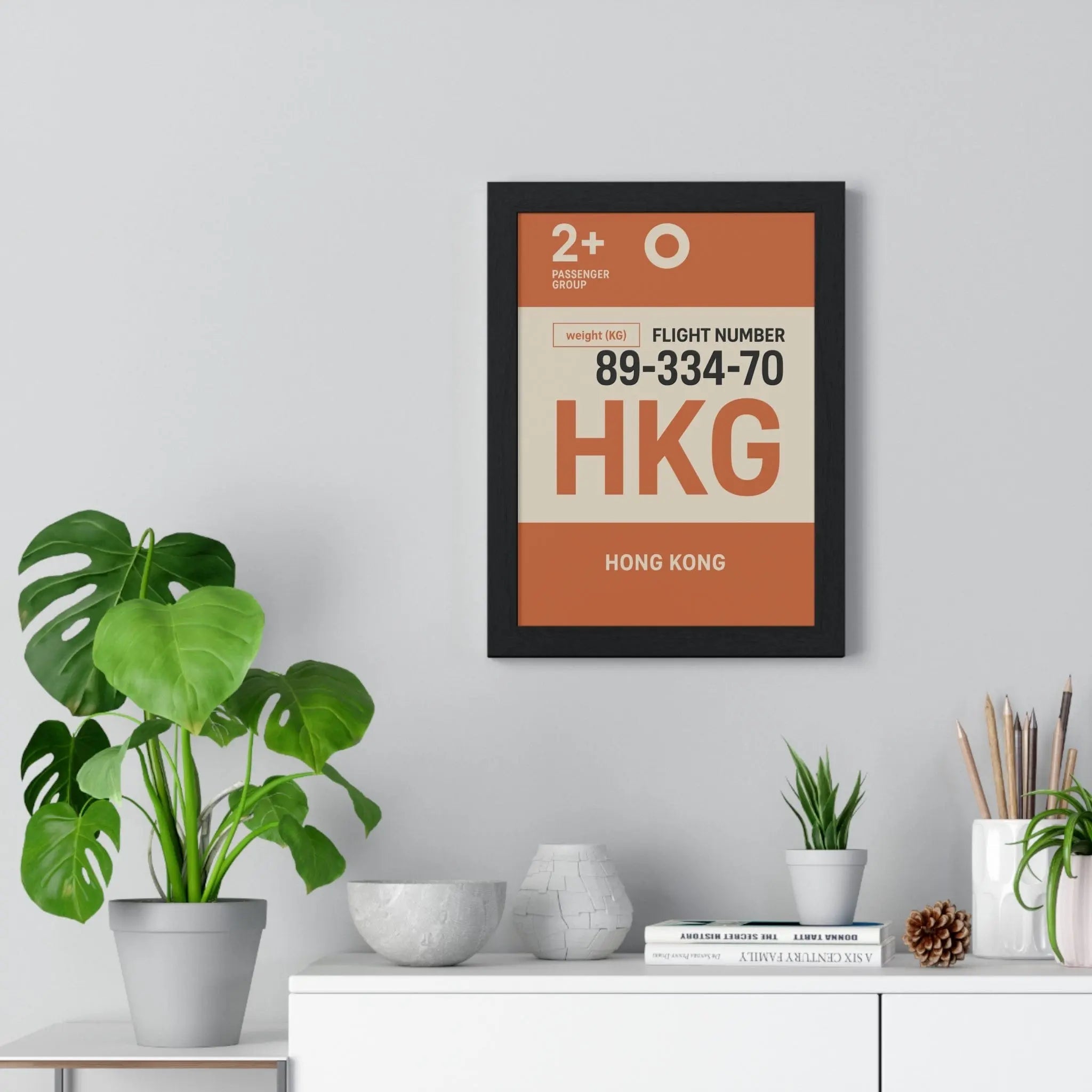 Hong Kong Boarding Pass Poster – HKG Travel Print