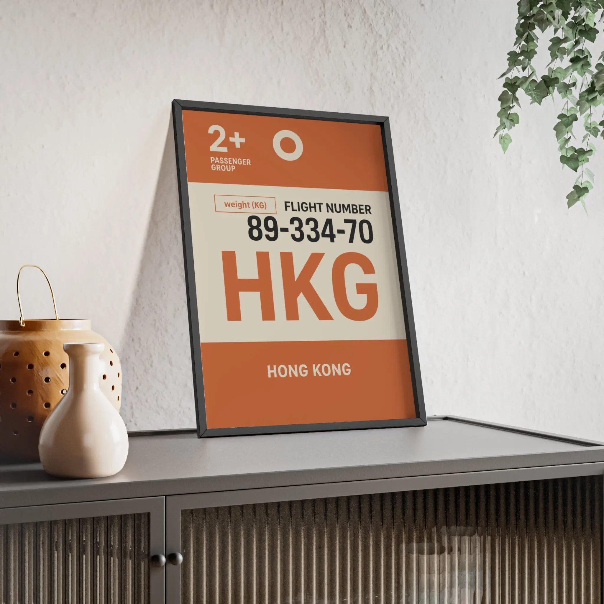 Hong Kong Boarding Pass Poster – HKG Travel Print