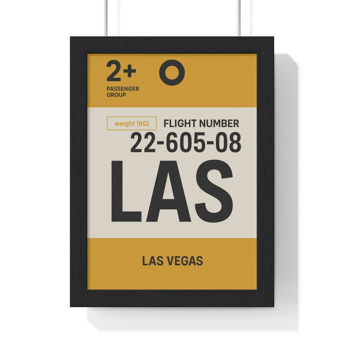 Las Vegas LAS Boarding Pass Poster – Travel Wall Art – Minimalist Print