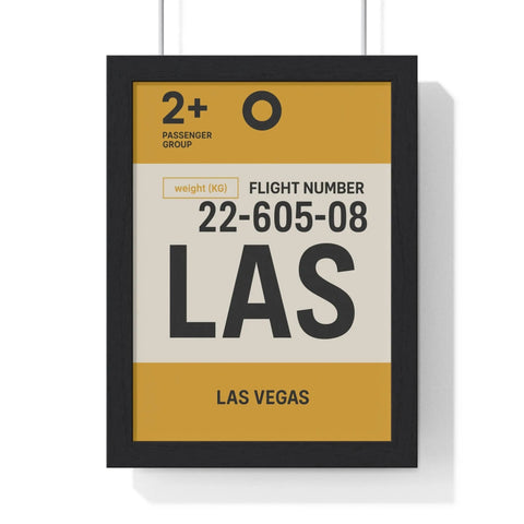 Las Vegas LAS Boarding Pass Poster – Travel Wall Art – Minimalist Print