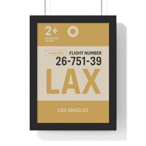 Los Angeles LAX Boarding Pass Poster – Minimalist Travel Wall Art