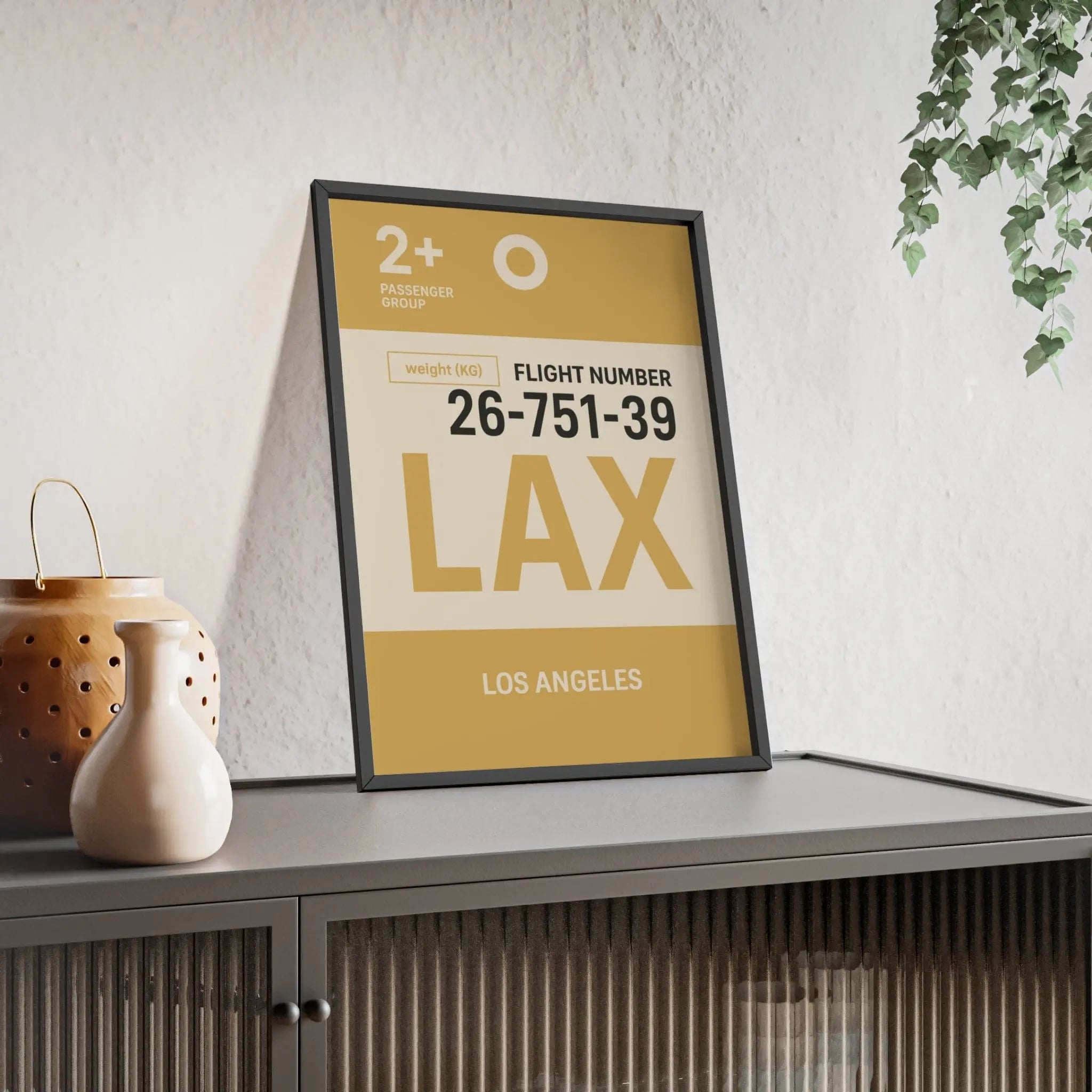 Los Angeles LAX Boarding Pass Poster – Minimalist Travel Wall Art
