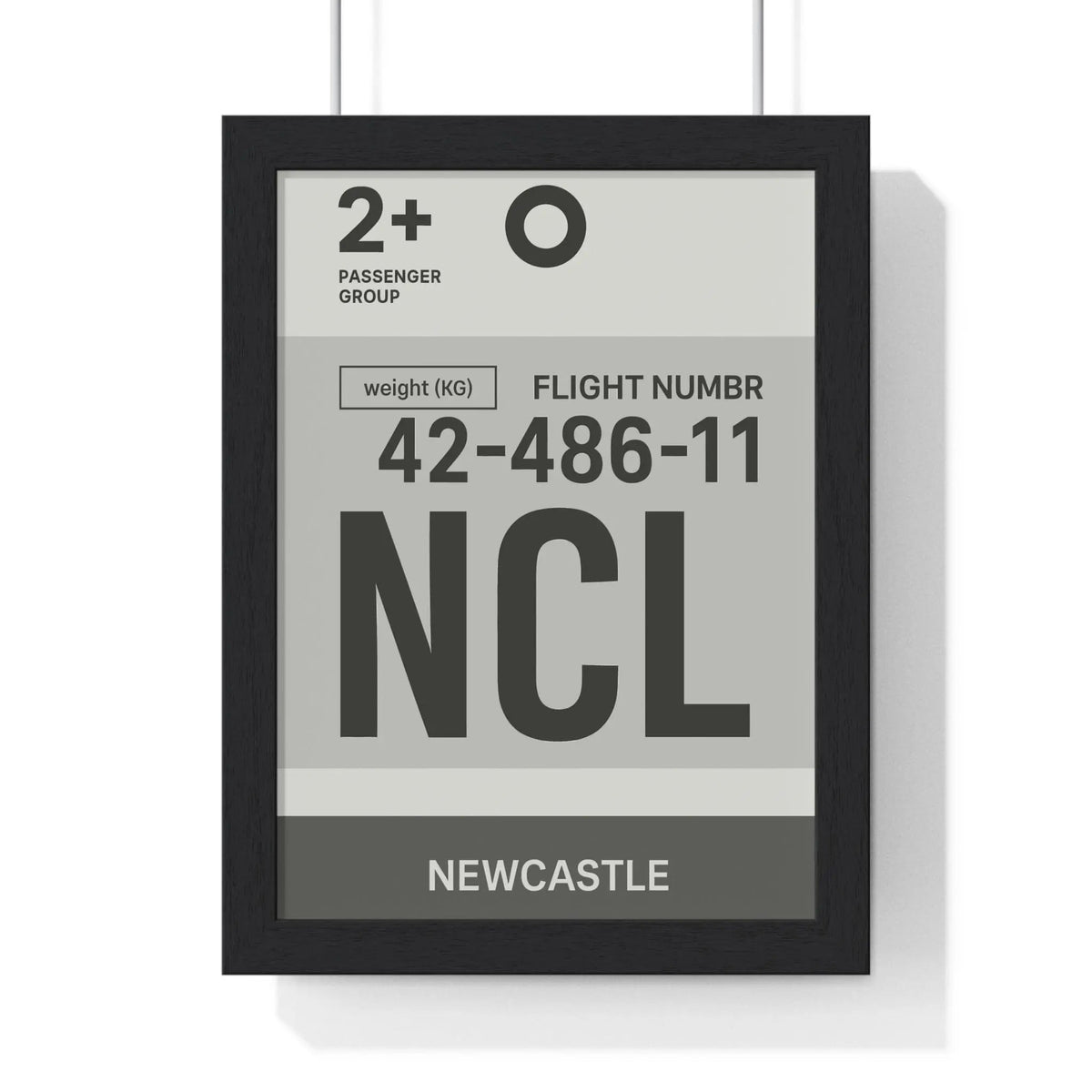 Newcastle NCL Boarding Pass Poster – Minimalist Travel Wall Art
