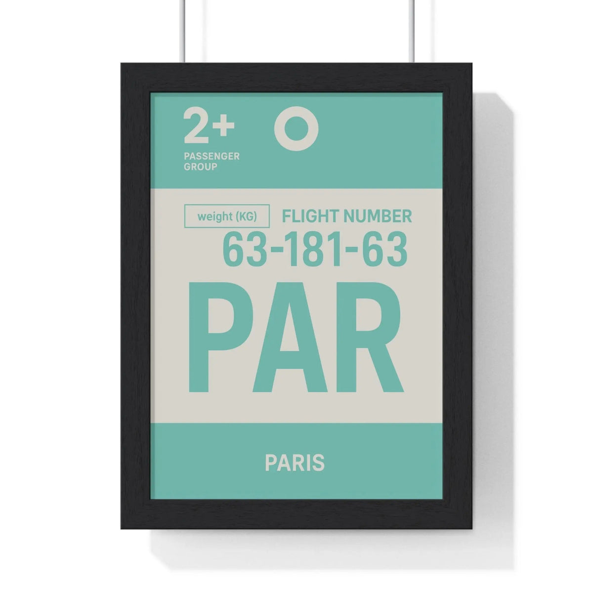 Paris PAR Boarding Pass Poster – Minimal Travel Wall Art