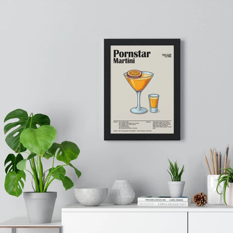 Pornstar Martini Cocktail Poster – Bold Party Drink Wall Art – Framed or Unframed