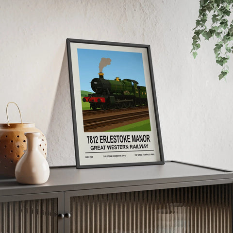 7812 Erlestoke Manor Poster | Great Western Railway Steam Train Wall Art