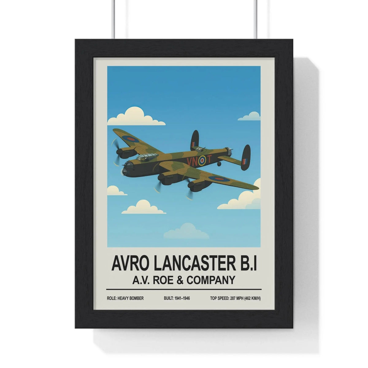 Avro Lancaster B.I Poster | Iconic WWII Bomber Aircraft Print