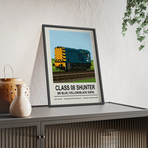 Class 08 Shunter Poster Print | BR Blue Diesel Train Art