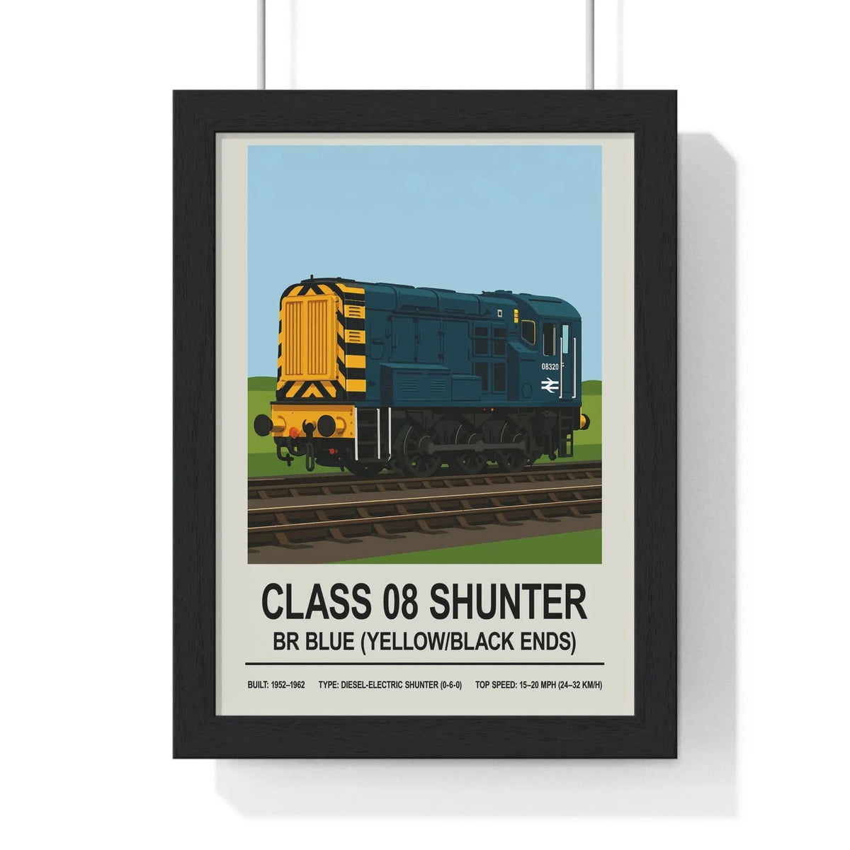Class 08 Shunter Poster Print | BR Blue Diesel Train Art