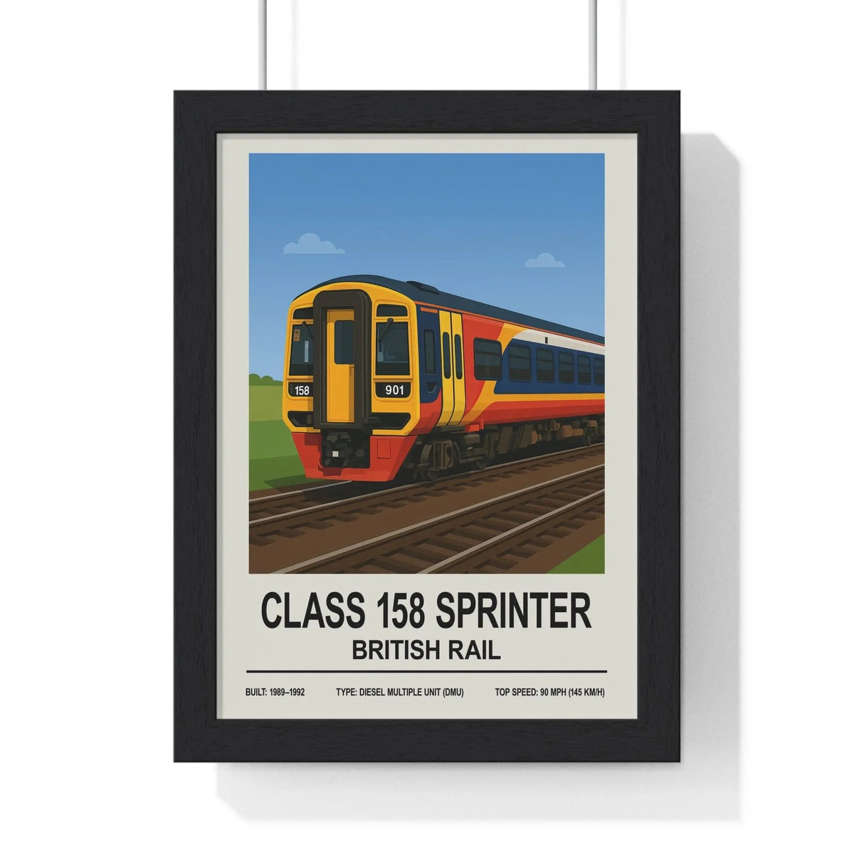 Class 158 Sprinter Poster | British Rail Diesel Multiple Unit Wall Art