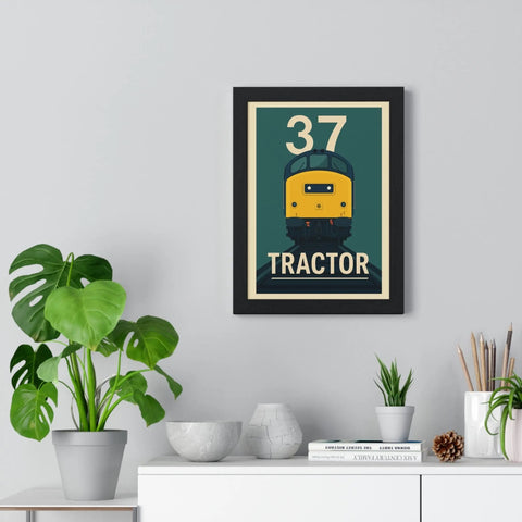Class 37 Tractor Train Poster – Vintage Diesel Locomotive Railway Art