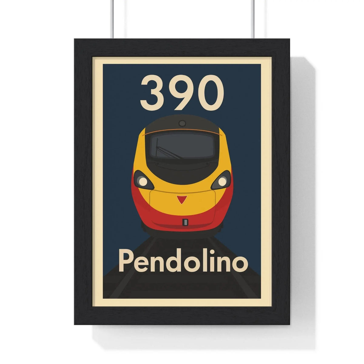 Class 390 Pendolino Train Poster – Modern Railway Art