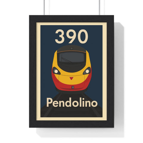 Class 390 Pendolino Train Poster – Modern Railway Art