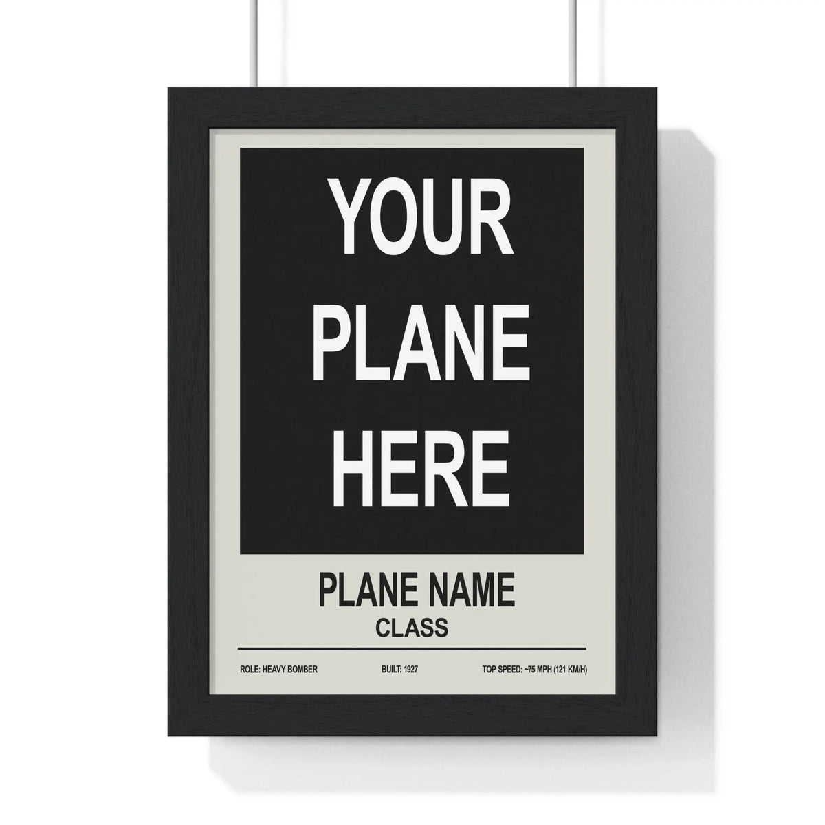 Custom Plane Poster | Personalised Aviation Wall Art