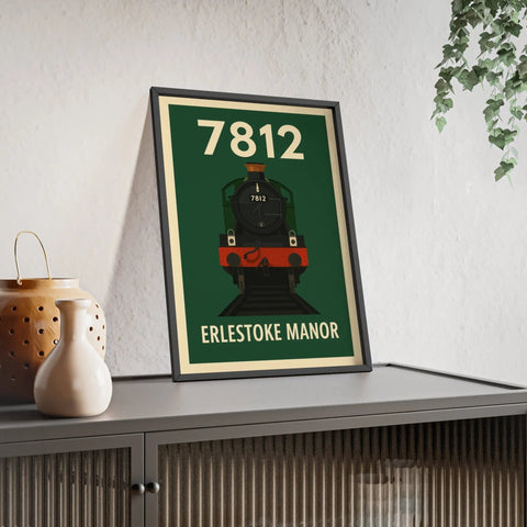 Erlestoke Manor 7812 Steam Train Poster – Classic British Rail Wall Art