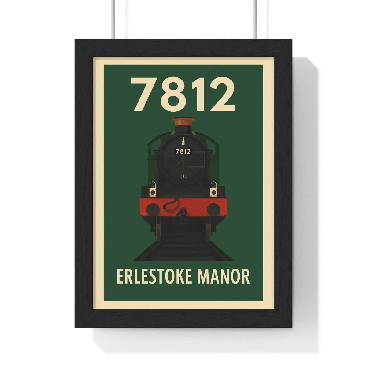 Erlestoke Manor 7812 Steam Train Poster – Classic British Rail Wall Art