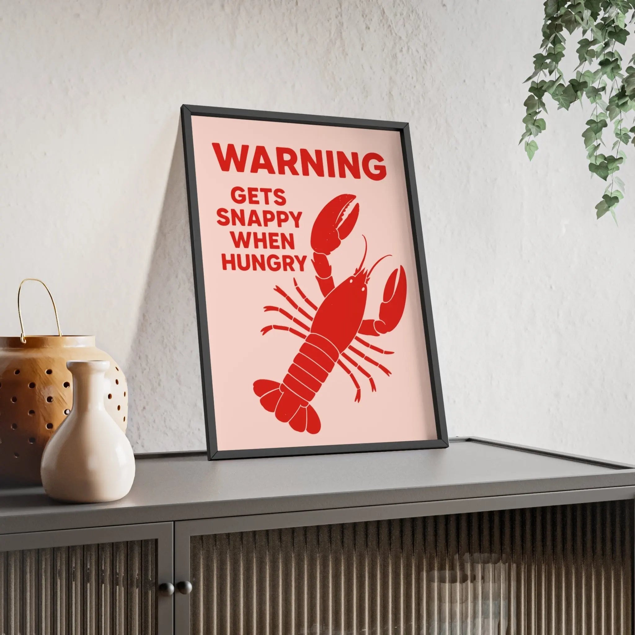 Funny Lobster Print – Snappy When Hungry Kitchen Art