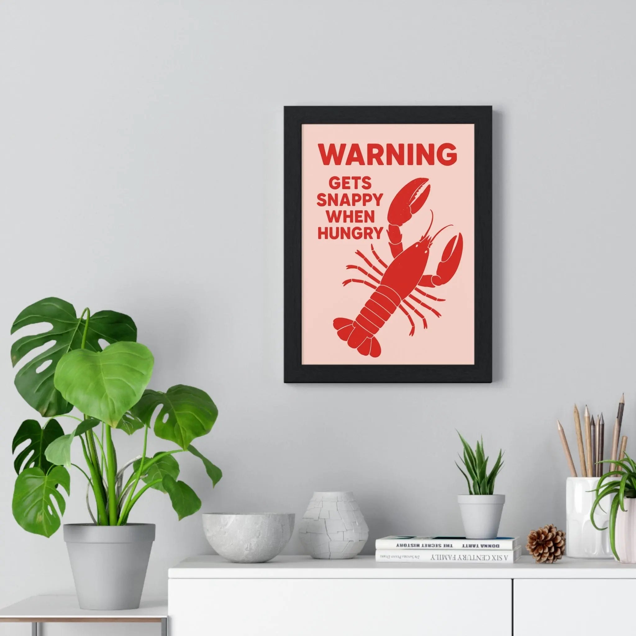 Funny Lobster Print – Snappy When Hungry Kitchen Art